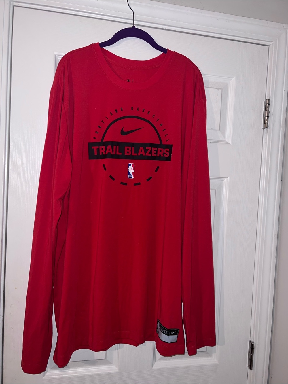 Nike Portland Trail Blazers long sleeve shirt men’s size XXL
